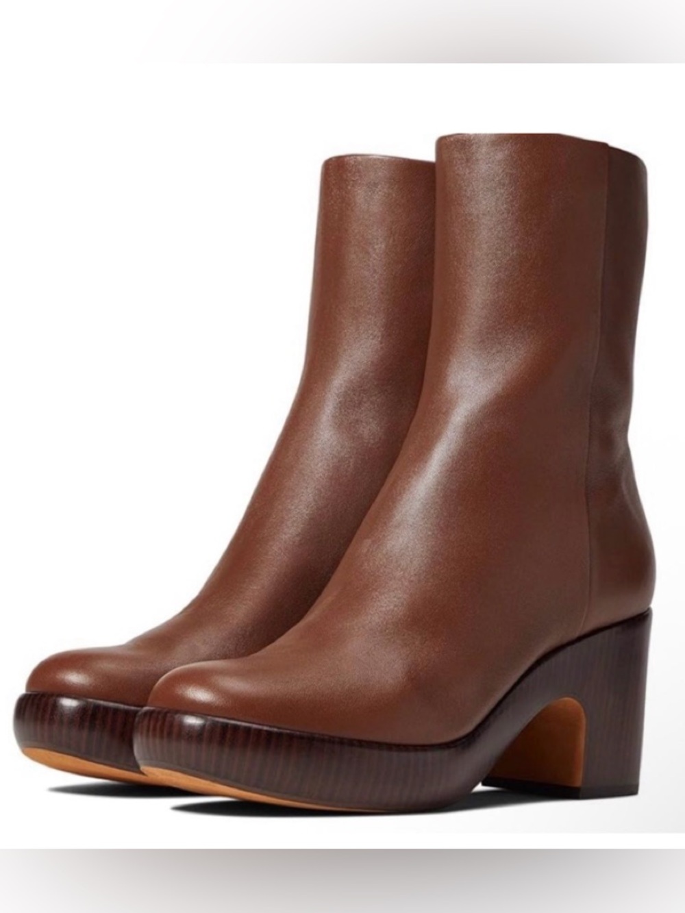 Vince Nico Clog boot in Chocolate Brown Leather Ankle Boots 6.5